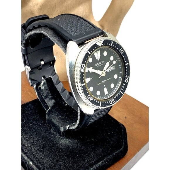 Seiko Men's Watch 6309-7049 Vintage Diver 1980'S Automatic Black Dial Da… - Picture 14 of 14